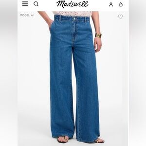 Madewell Wide-Sweep Denim Trousers